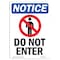 Signmission OSHA Sign, 10" H, 7" W, Rigid Plastic, Do Not Enter Sign With Symbol, Portrait, V-11219 OS-NS-P-710-V-11219 - alternate 1